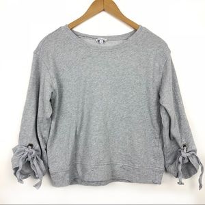 Splendid 3/4 sleeve crop crew sweatshirt